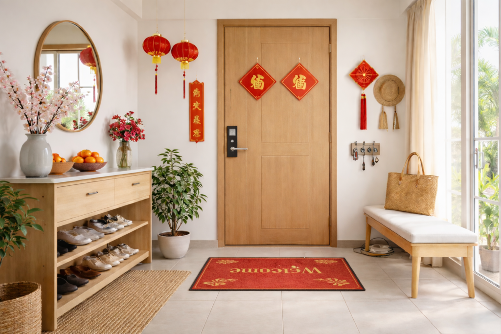 CNY Entryway Fengshui Welcoming Good Luck and Guests
