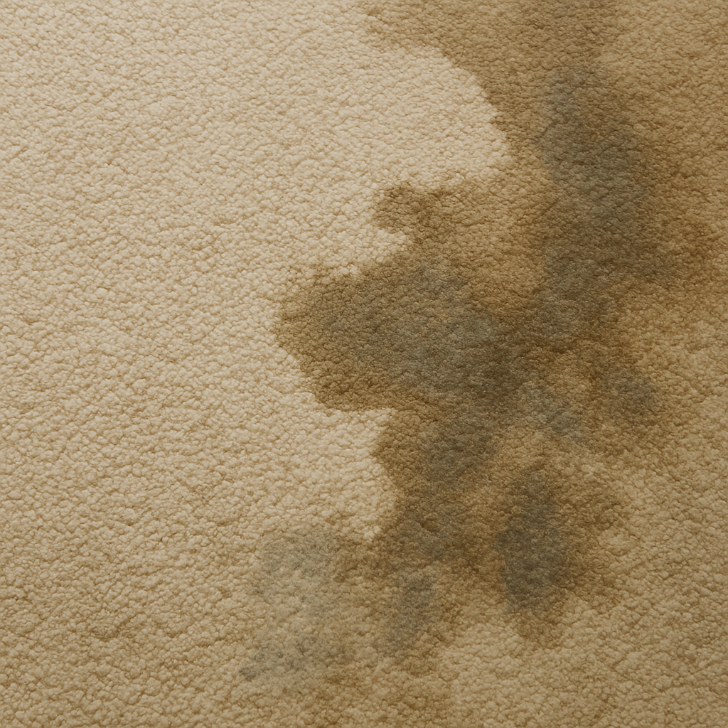 Carpet that has been damaged by water