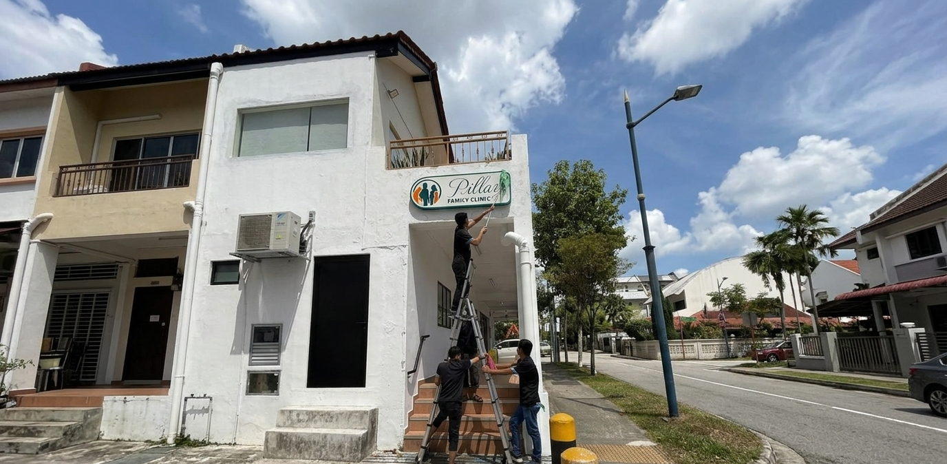 Elevated Signage and Upper Frontage Cleaning