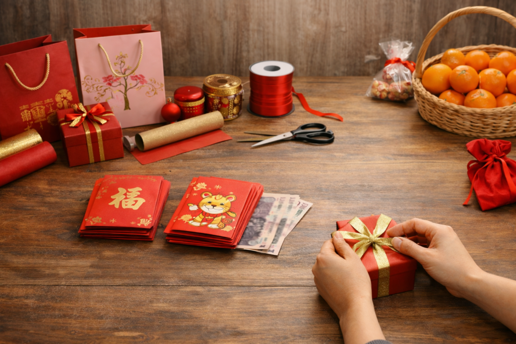 Preparing Lunar New Year Gifts and Red Packets