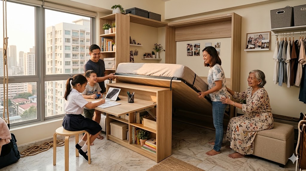 Under bed Smart Storage in Small HDB Flats